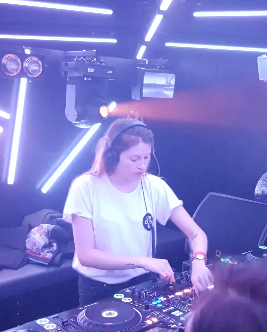Charlotte de Witte at work behind the decks at Toffler in Rotterdam
