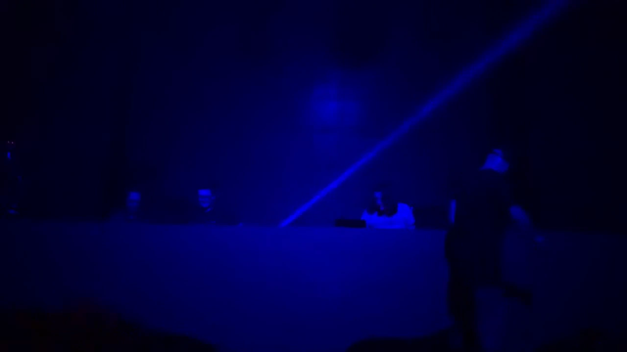 The three members of Noisia performing on stage at Brixton Academy in London in 2015