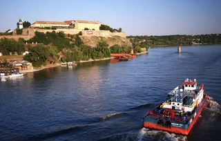 Petrovaradin Fortress illuminated during EXIT Festival