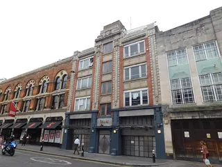 The front of fabric on Charterhouse Street in London in 2017