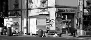 A street corner in the Roma Norte neighbourhood of Mexico City