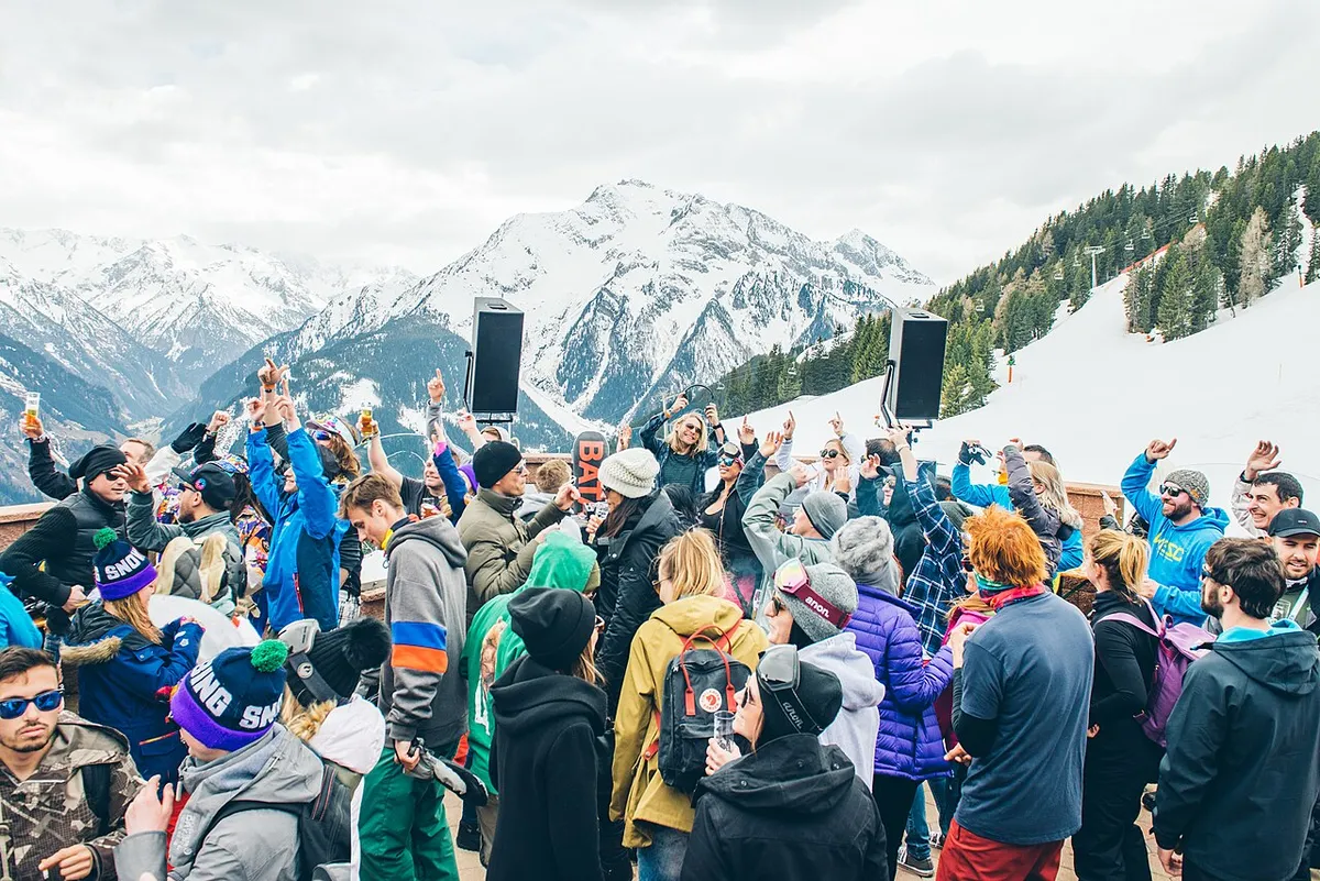 A mountain stage at Snowbombing in April 2018