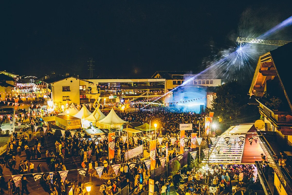 The Snowbombing Street Party in Mayrhofen in April 2016