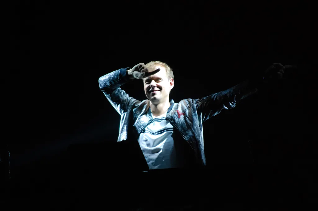 Armin van Buuren playing to a large crowd at Armin Only Embrace in Kyiv, 2017